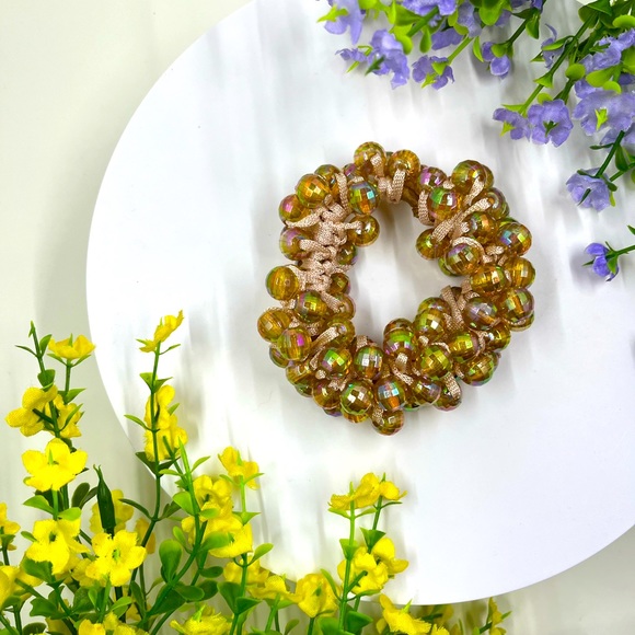 Crystal Aurora Borealis Bead Cluster Handmade Vintage Bracelet - Picture 4 of 4